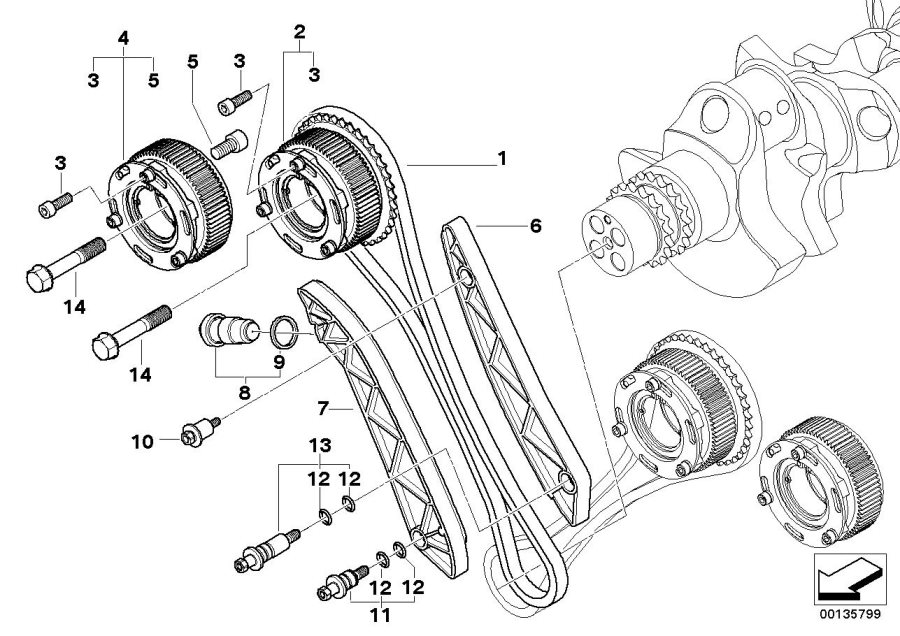 2009 BMW Timing chain. Cyl, belts, maintenance - 11317834163 | BMW ...