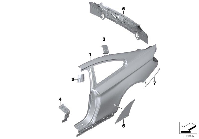 2014 BMW 550i Insulation element. Body, TRIM - 07149304035 | BMW